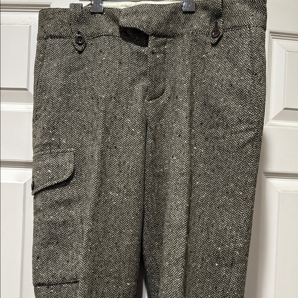 Ralph Lauren Herringbone Cargo Pants with Classic Tailoring